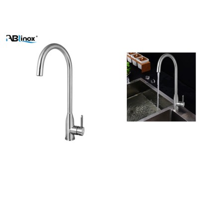 304 Stainless Steel Kitchen Single Handle Hot Cold 360 Water Faucet