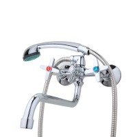 Frap Classic Shower Bath Faucet Long Nose Bathtub Mixer Hot and Cold Water Dual Handle Dual Control F2208