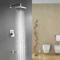 Project Construction Square Antique Brass Shower Mixer Bathtub Set Concealed Ceiling Mounted Rain Pressure Shower Head